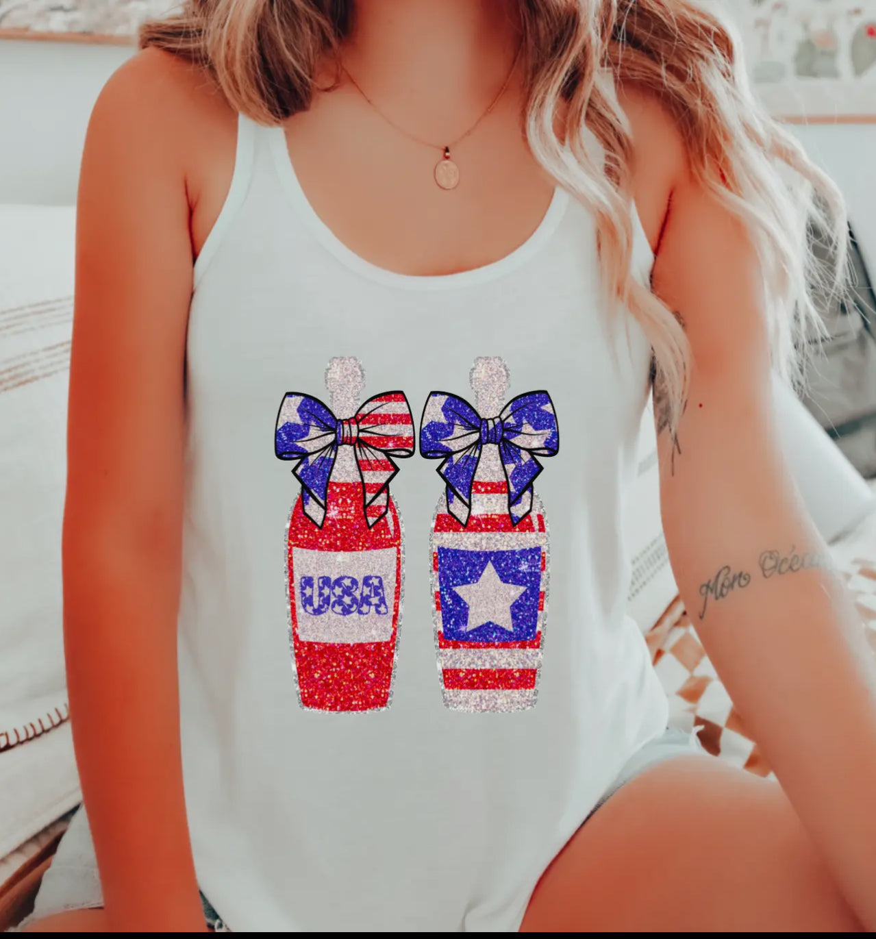 Champagne American Pride Tank