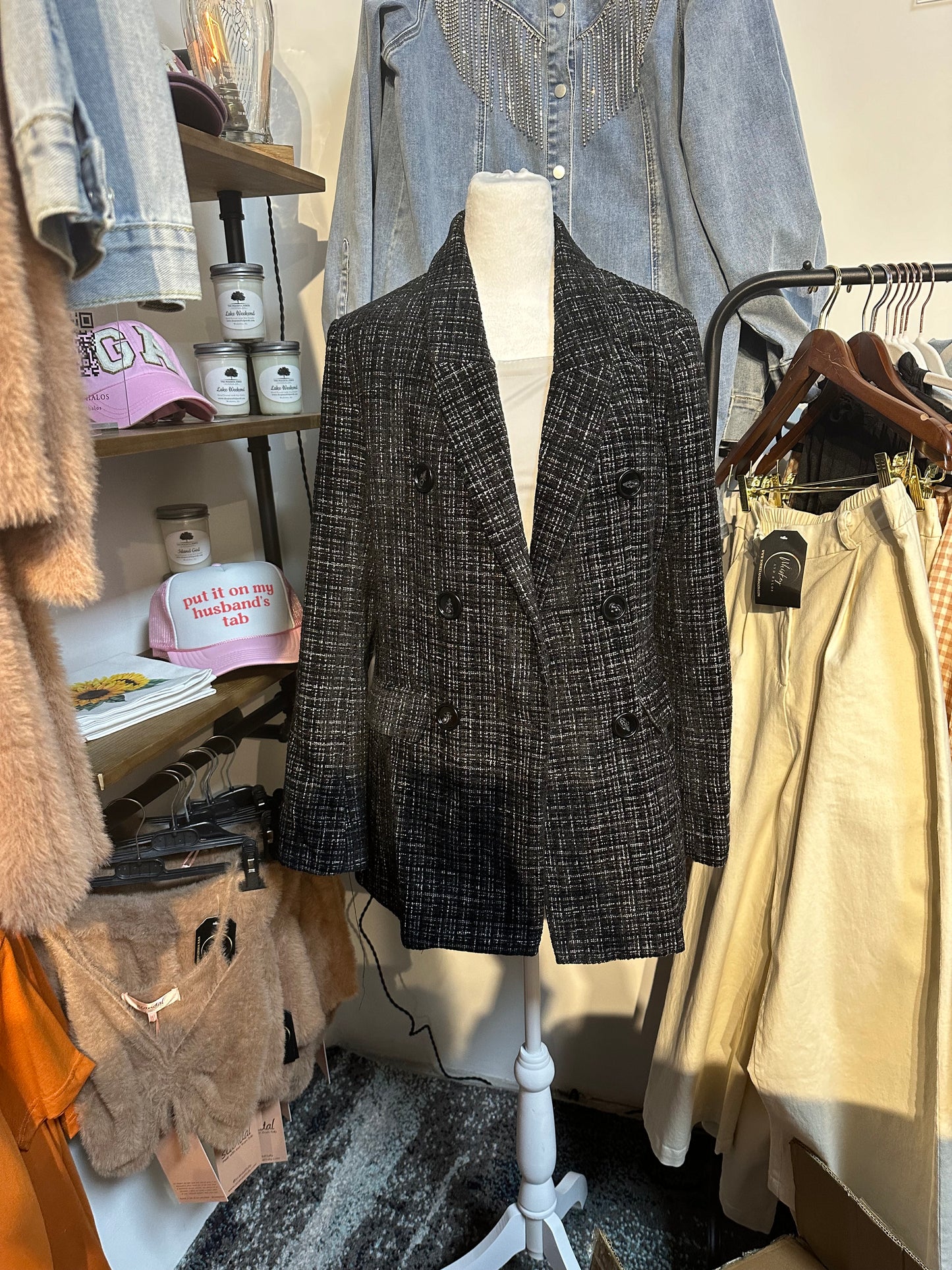 Tweed Double Breasted Jacket