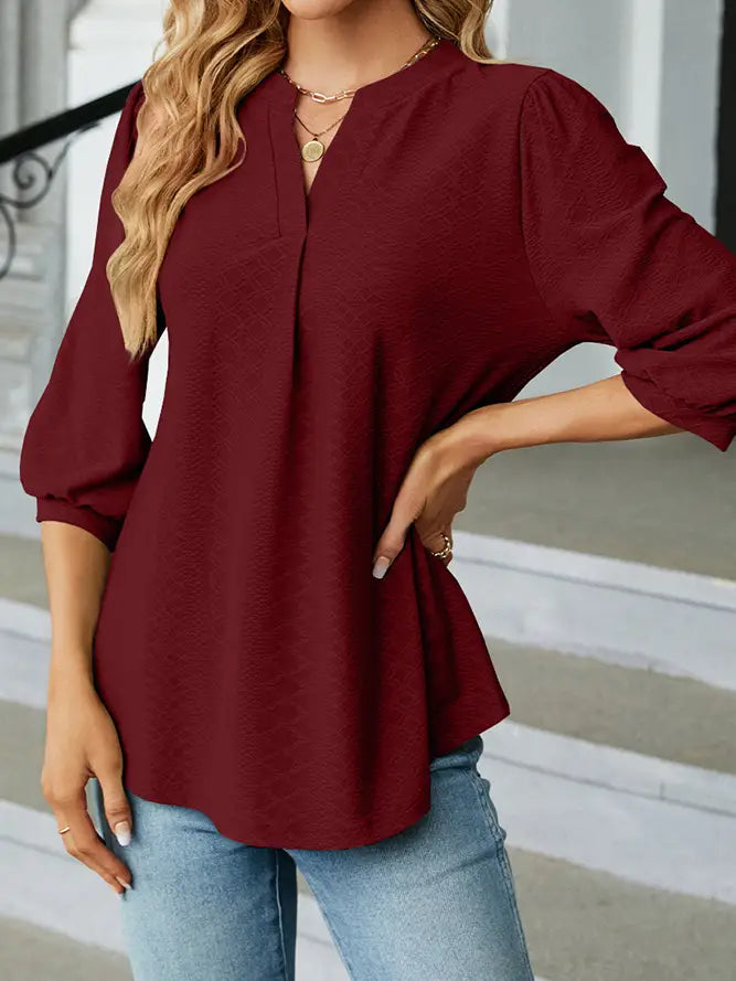 Textured Puff Blouse