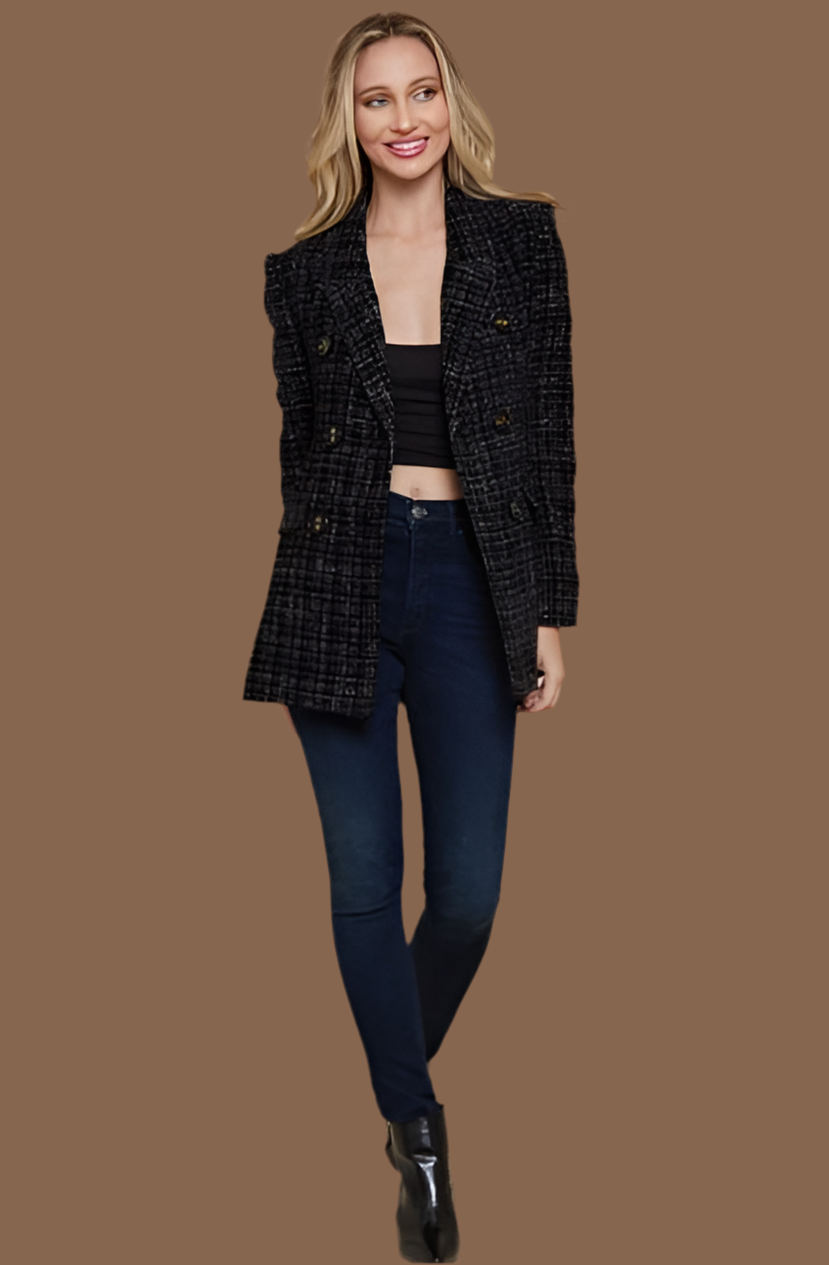 Tweed Double Breasted Jacket