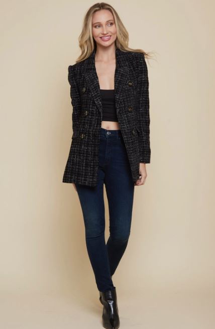 Tweed Double Breasted Jacket