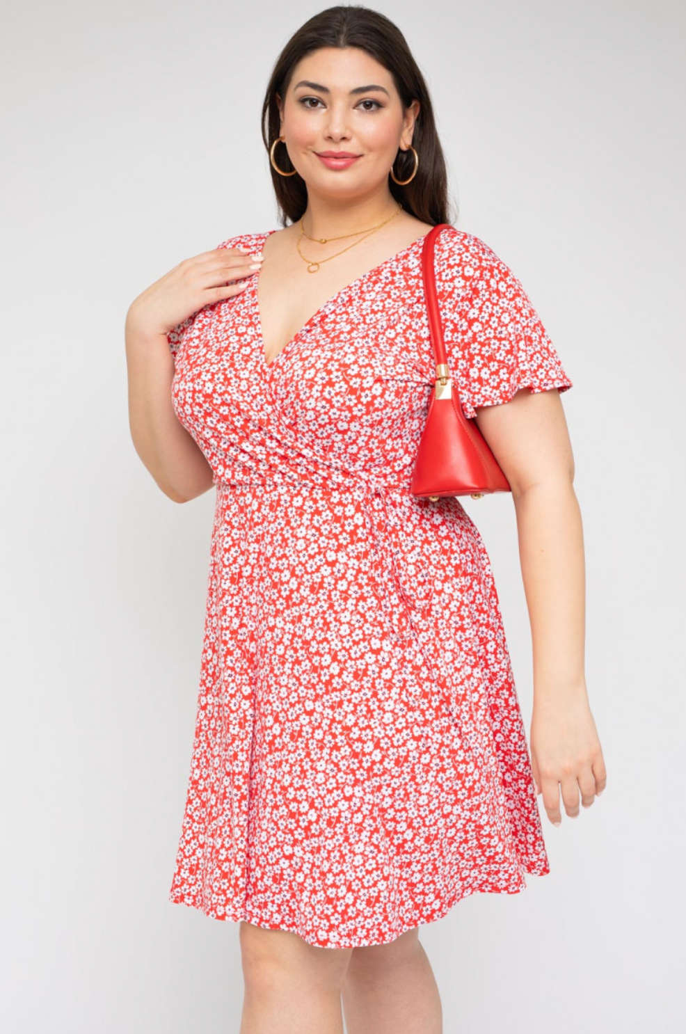 Red floral Poppy Dress